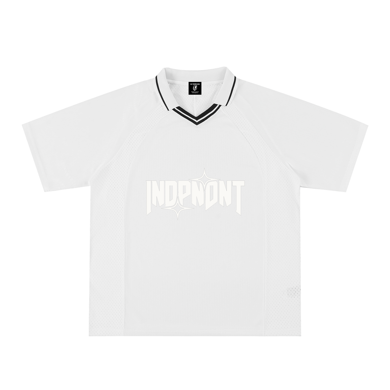 Striped V-Neck Soccer Jersey