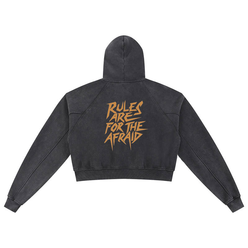 Snow Washed Cropped Hoodie